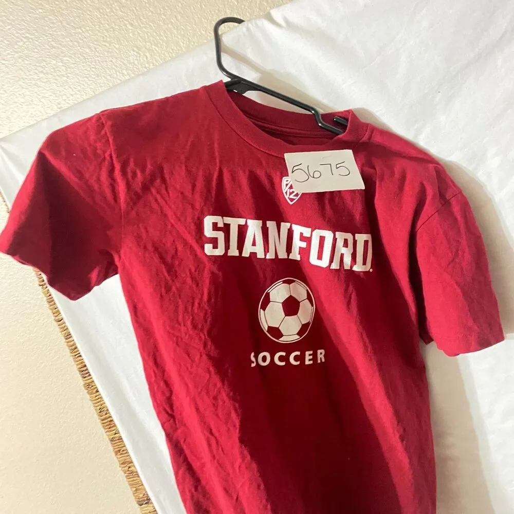 #8682 CHAMPION STANFORD PAC 12 SOCCER T SHIRT SIZE YL 10-12